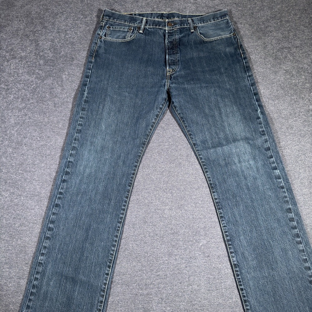 Levis 501 Jeans Blue‎ Straight Leg Men's 36x32 Classic Button Fly Dark Wash USA